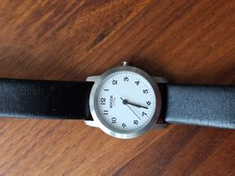 Armbanduhr Boccia Titanium weiss Lederband