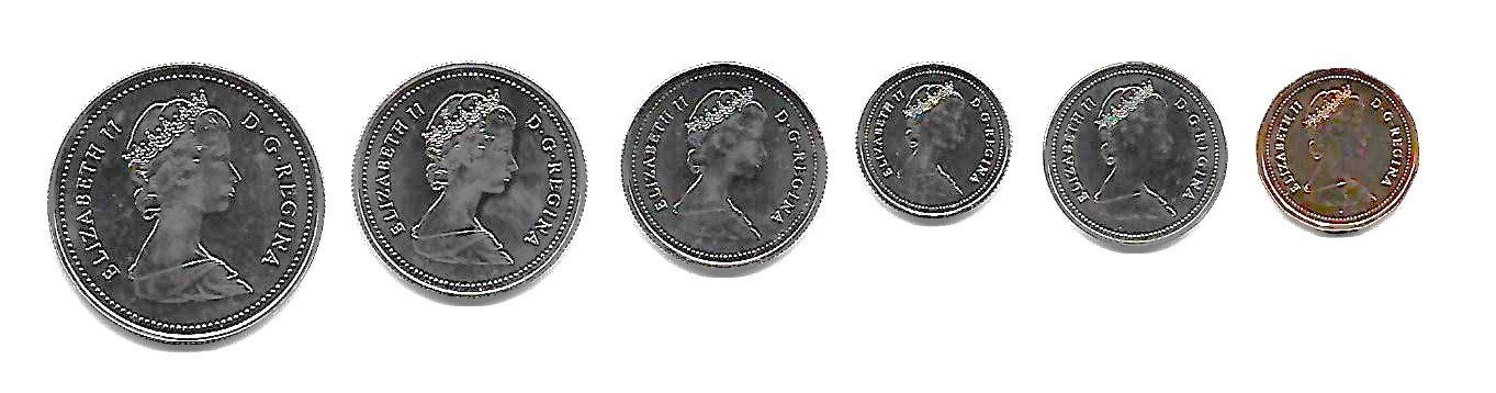 Alle Münzen: Münzsatz aus Kanada von 1987 – Neu (gemäss Beschreibung) aus Grabs von Fadenquarz 1