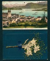 Trockenblumen-AK Luzern, Hofkirche und A