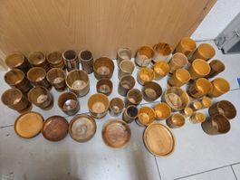 Holzgeschirr Becher, Schalen, Kelche... evtl. Mittelalterfan