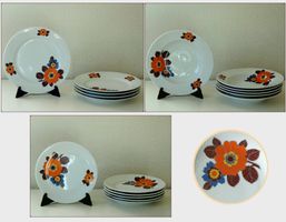 Assiettes plates, creuses et à dessert, Seltmann, DE, 1970s
