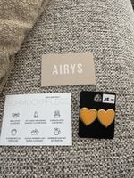 Ohrringe Herzform orange goldfarbig AIRYS neu