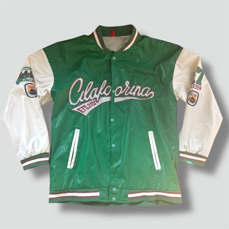 Cilaforina vintage green and white college jacket retro 00s