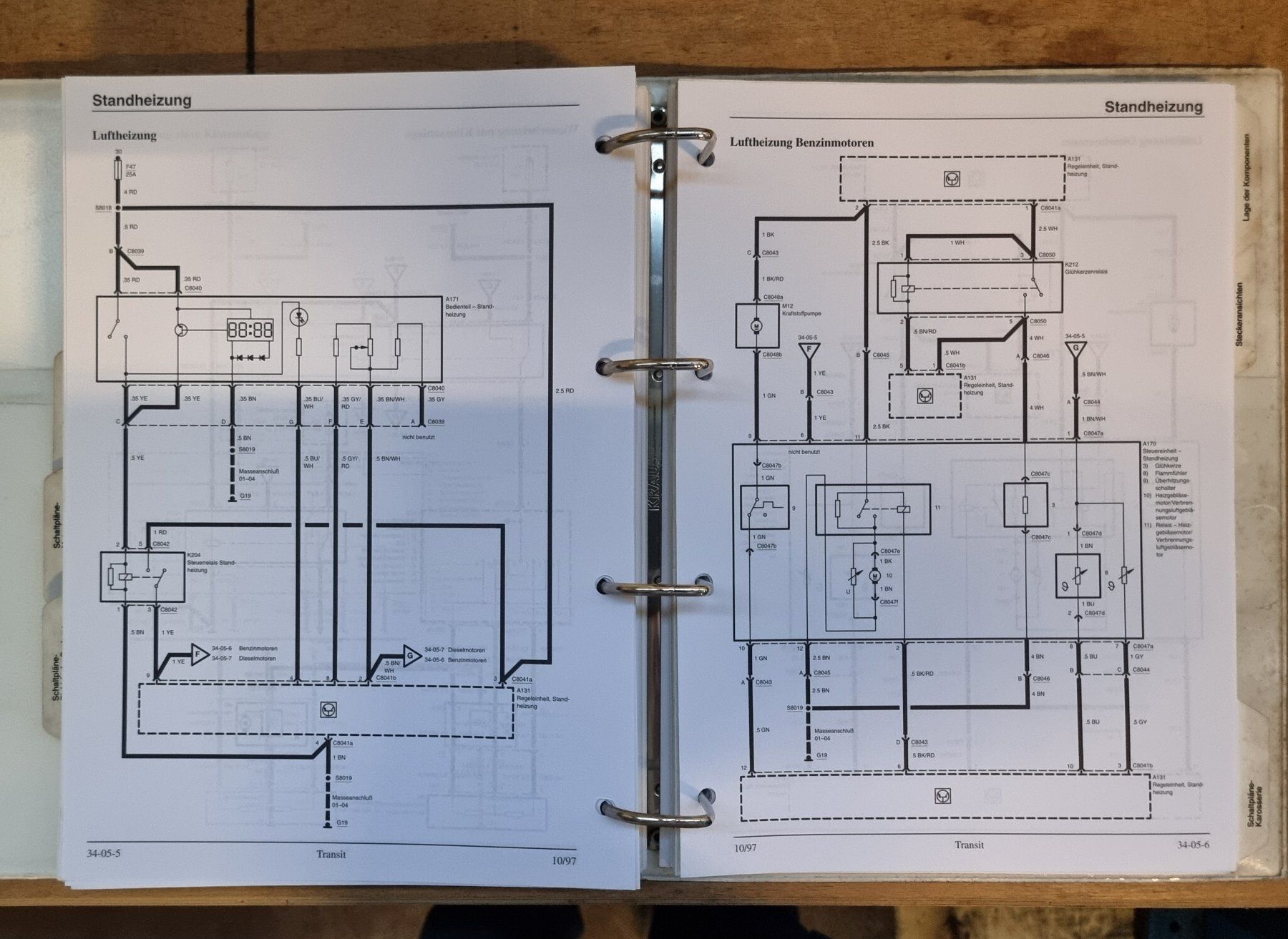 Libri: Ford Transit Schaltpläne '95-'00, Stromlaufpläne Top! – Usato da Aristau venduto da daniel_s_1 6