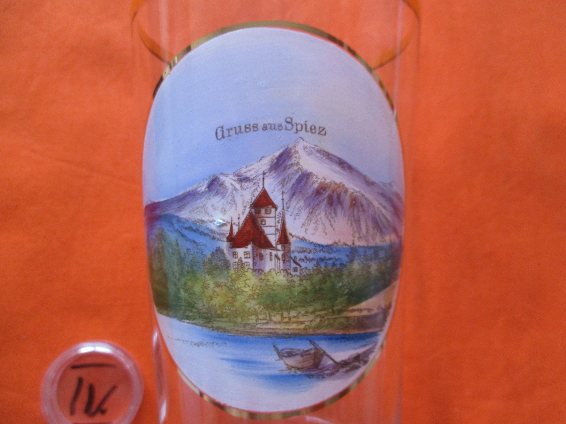 Bicchieri: Souvenir Glas Spiez – Usato da Birsfelden venduto da alles-muss-raus 1