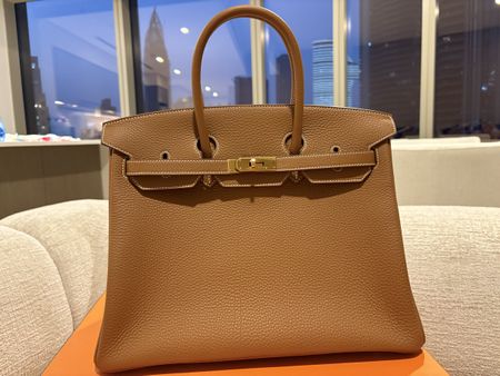 Hermes Birkin 35 gold retourne