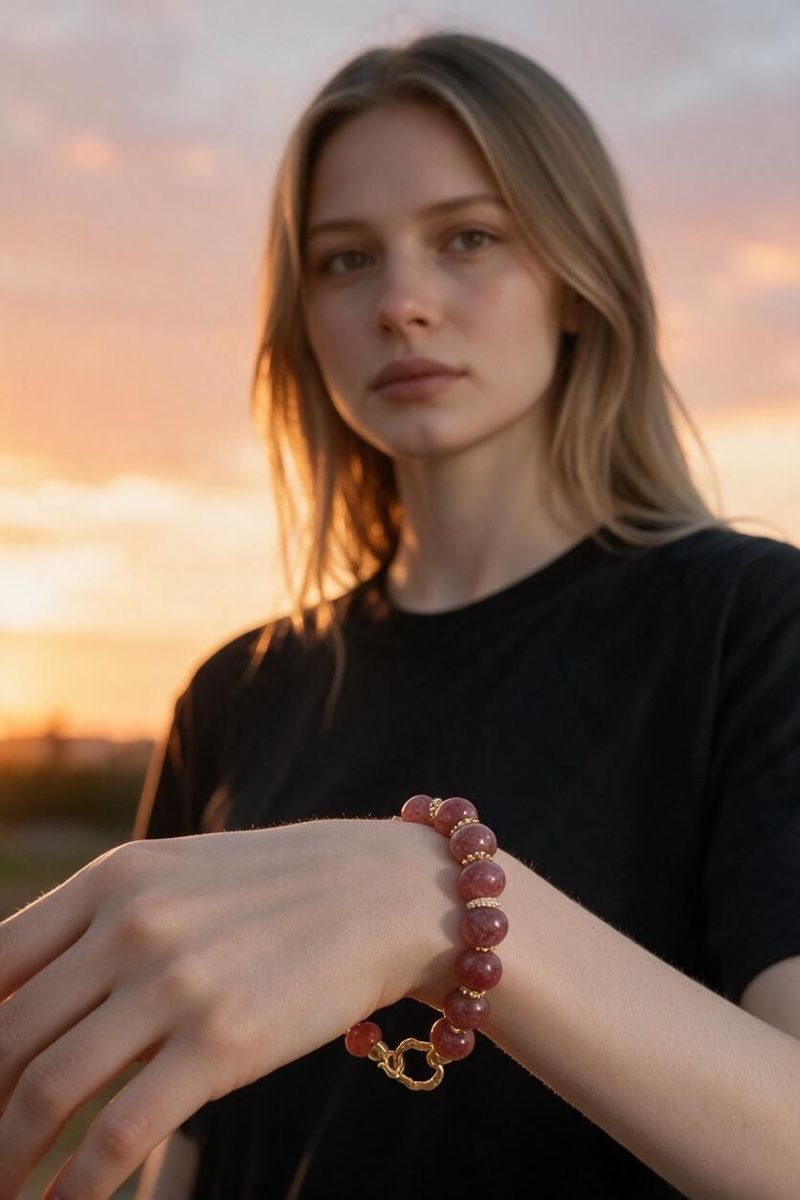 Bracciali & Braccialetti: Armband mit Granat Rodolith  – Nuovo e nell'imballaggio originale da Kriens venduto da Hortensie6 5