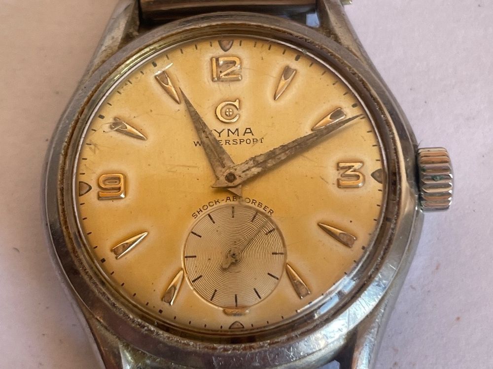 Montre Réveil Vintage CYMA Suisse, Laiton, Originale, Très Rare (1900-1940)