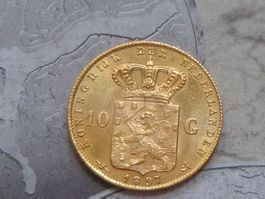 Pays-Bas 10 Guldens/Florins 1897 - Wilhelmina