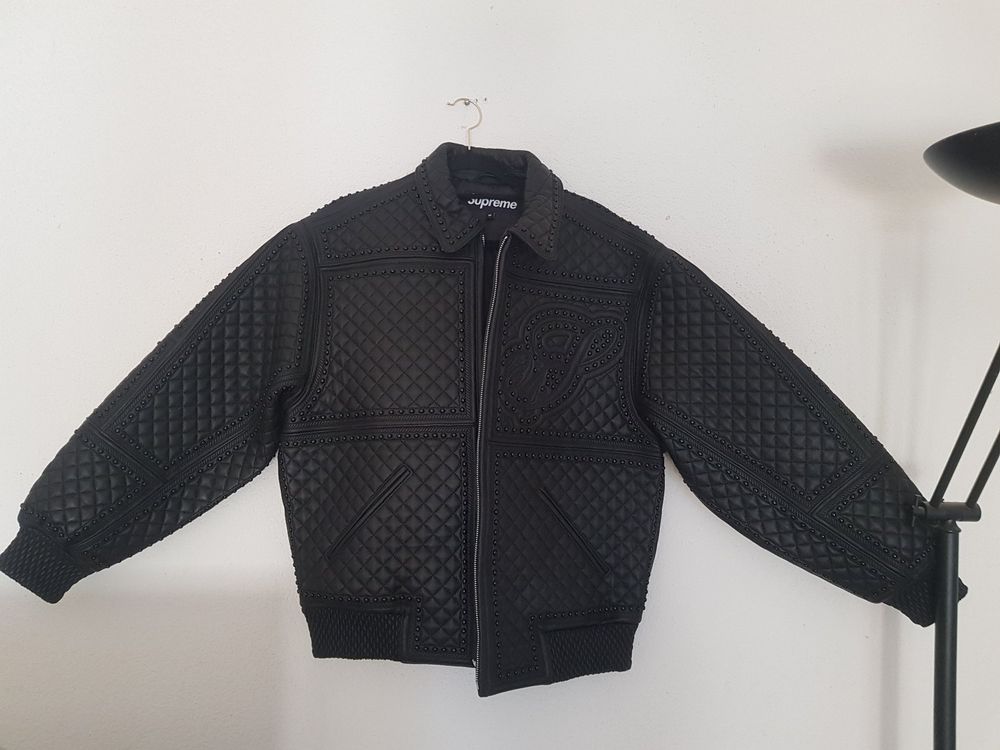 supreme Studded Quilted LeatherJacket XL Supreme Studded Quilted