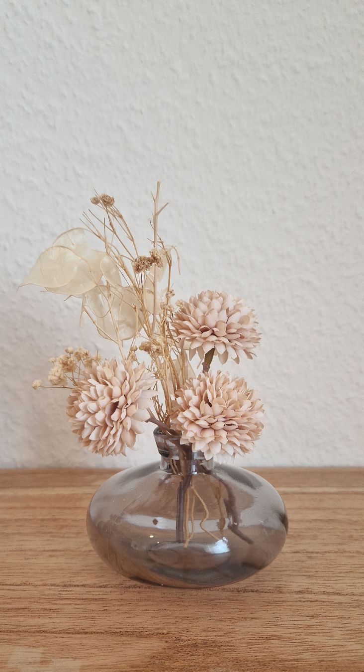 Alle Dekorationen: 3er-Set Dekovasen inkl. Blumen, Glas, grau – Neu (gemäss Beschreibung) aus Allschwil von merve_g 5