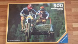 Ravensburger Puzzle Sidecar Motocross 500 Teile Jahr 1986