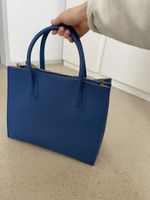Elegante blaue Ledertasche neuwertig