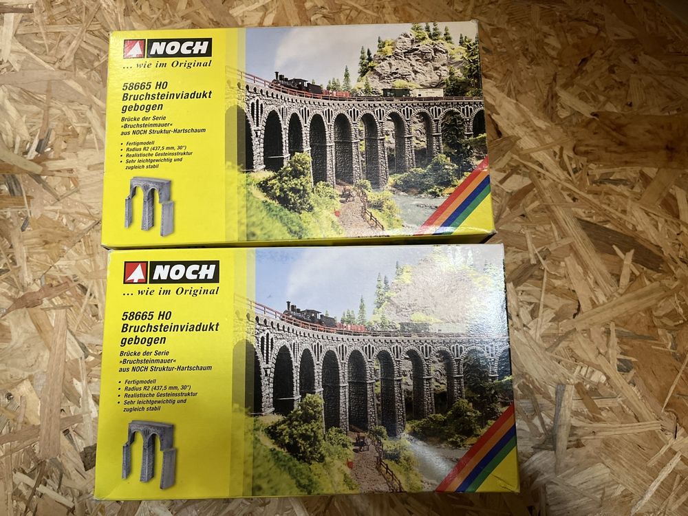Noch 58665 Viaduc De Moellon Modélisme Ferroviaire - Radius R2 437,5 Mm 30° - Accessoire Précis