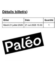 Paléo Festival Ticket 21. Juli Dienstag