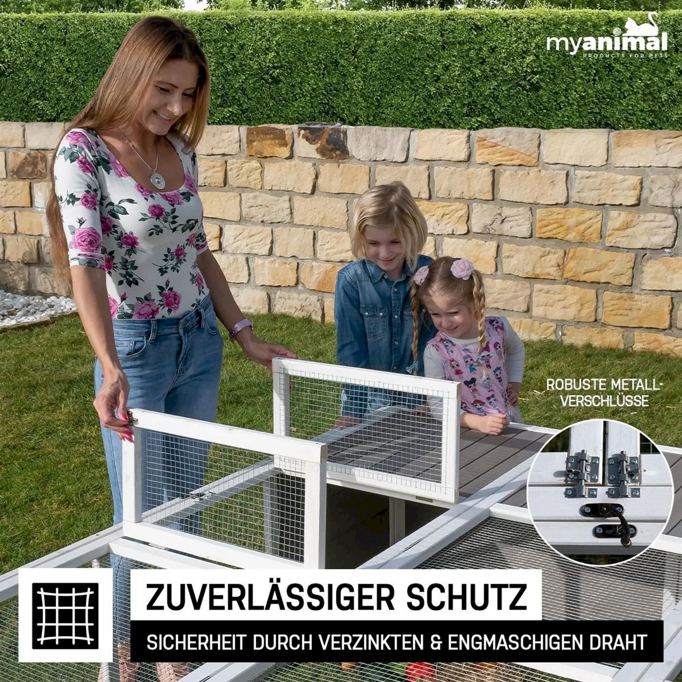 Käfige, Transport & Sicherheit: MyAnimal MH-06 Hasenstall XXL hellgrau – Neu und originalverpackt aus Bottighofen von zaap 5