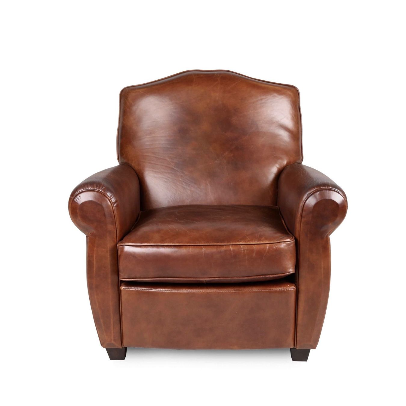 Sessel: Klubsessel braun Patina Leder "Palermo" – Neu und originalverpackt aus Cressier FR von Cazadeco 2