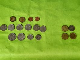 Lot Deutsche Mark 2 x 2/ 6 x 1 DM u Singapor Münzen