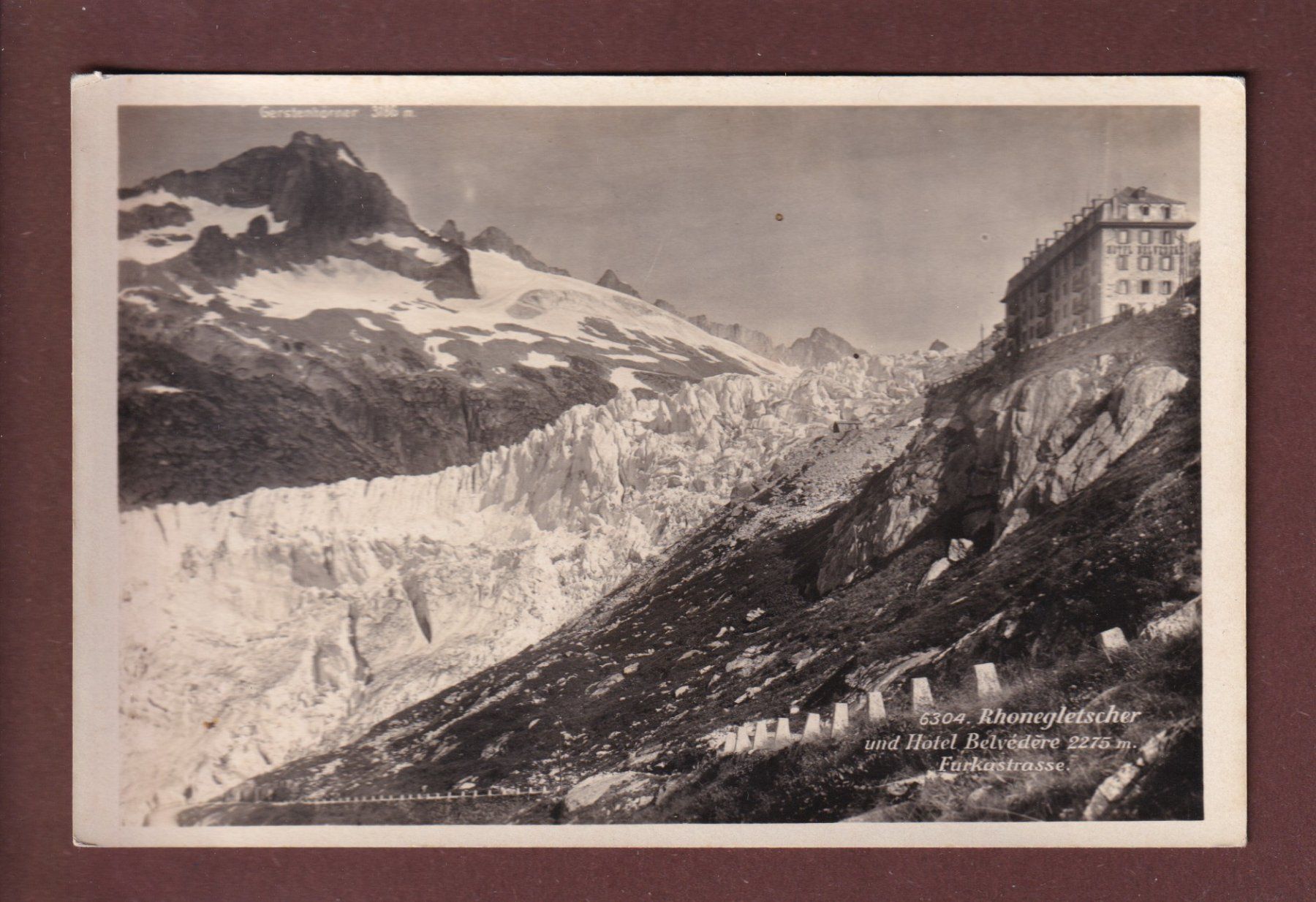 Cartoline postali: RHONEGLETSCHER - Hôtel Belvédère – Usato da Pully venduto da nicecards