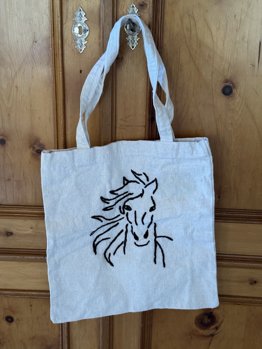 Borse: Stofftasche mit Pferdestickerei – Usato da Zürich venduto da 411osmanbey
