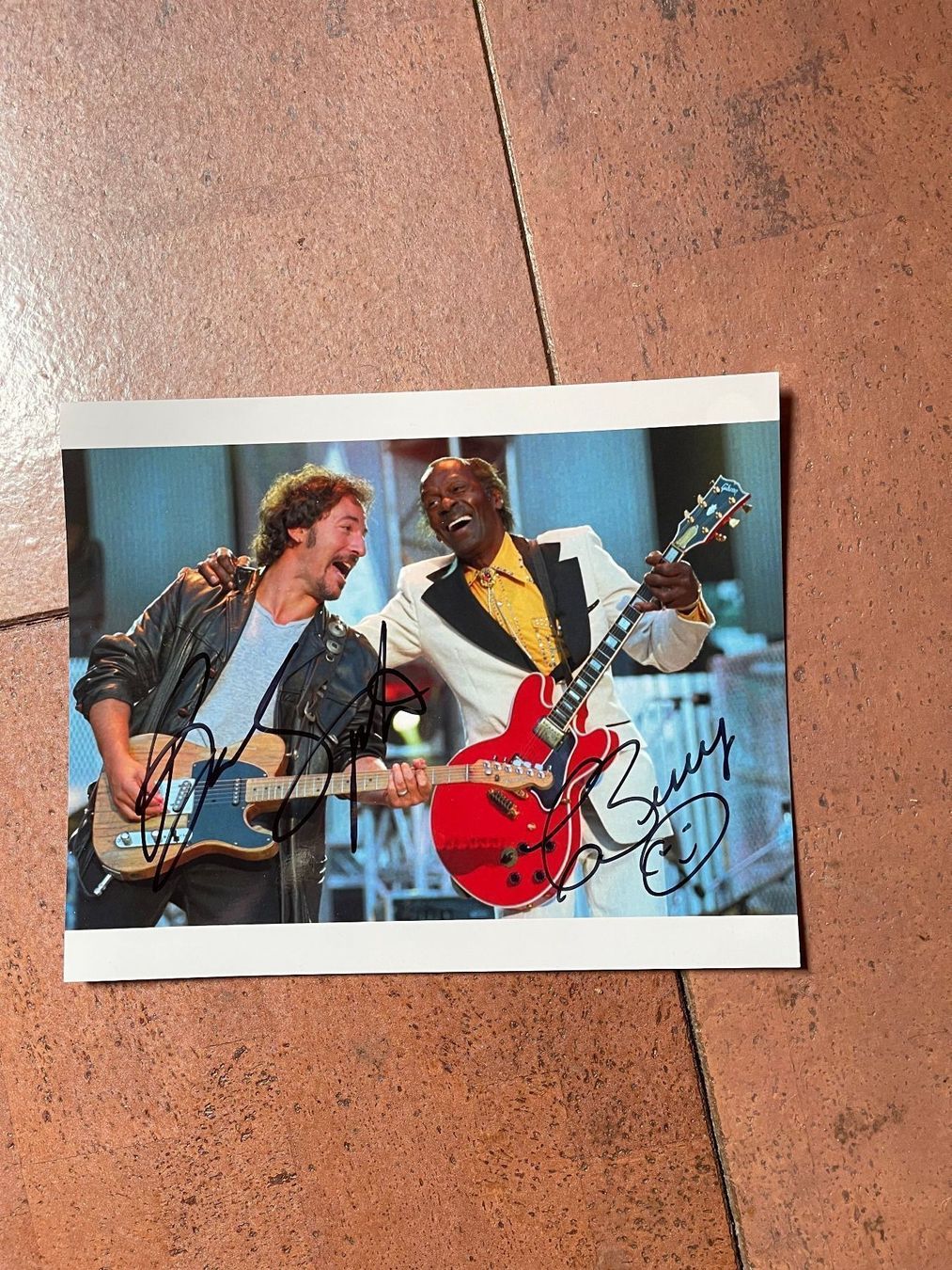 Autografi: Originalautogramm Bruce Springsteen mit Chuck Berry mit COA – Usato da rafz venduto da Ttt0071