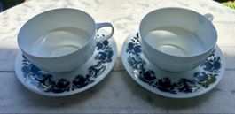 2er Set Rosenthal Tassen mit Untertassen, Wirkkala/Hilton
