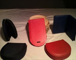 Portemonnaies, diverse Modelle, Leder, Vintage