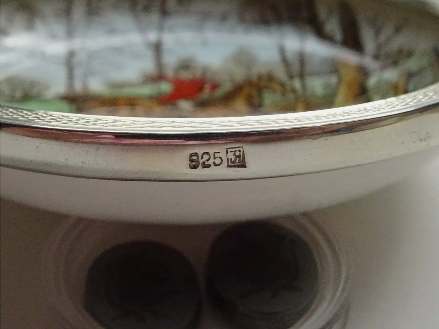 Set di piatti: COPELAND SPODE, Silberrand 925 Sterling, Sujet "Jagd" – Usato da Dübendorf venduto da aschiduebendorf 5