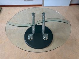Moderner Glascouchtisch mit Stabilem Fuss