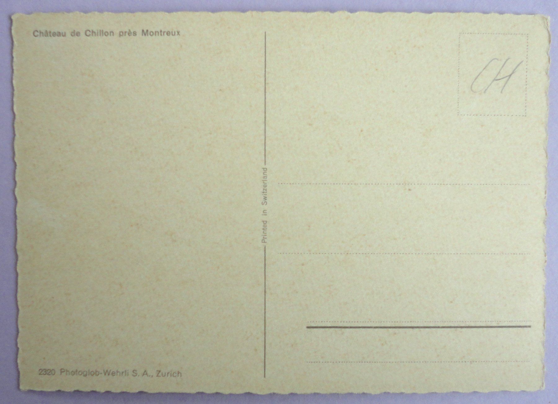 Cartoline postali: Château de Chillon près Montreux – Usato da Fétigny venduto da Billy2miny 1