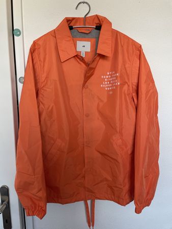 H&M Windbreaker Jacke Gr. M orange wasserabweisend Übergangs