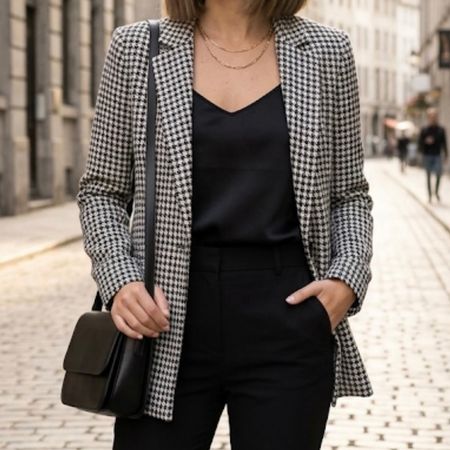 Klassischer Pepita-Blazer, Grösse S – Top Zustand!