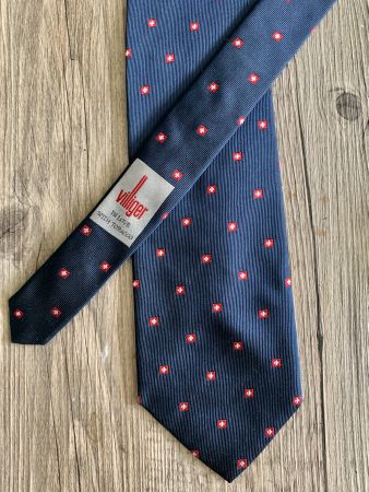 Blaue Seidenkrawatte von CHRISTIAN FISCHBACHER für Villiger