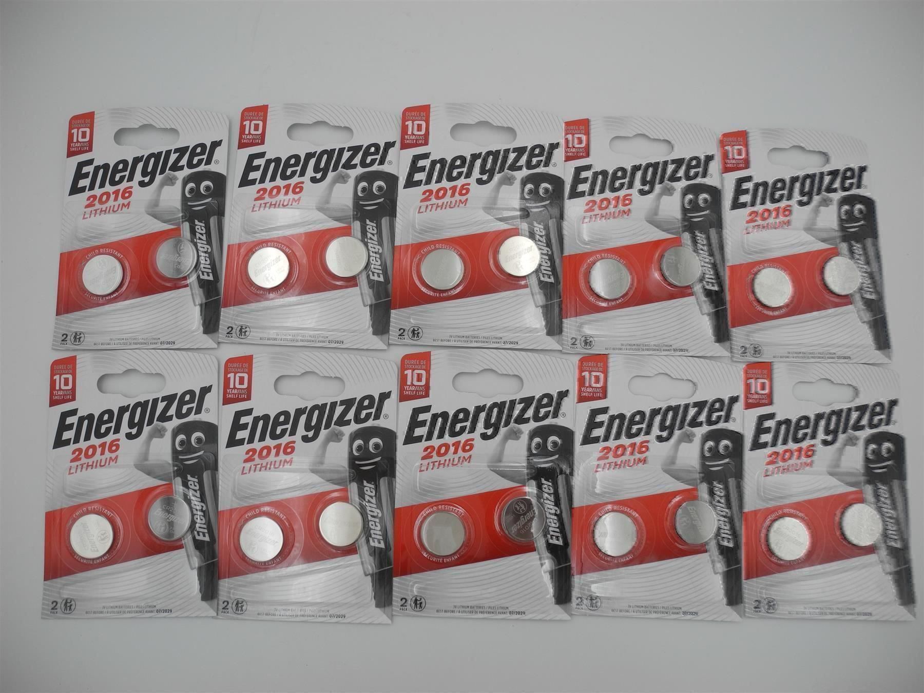 Energizer Caricatori & Batterie: Energizer CR2016 Lithium 10 x 2er 07.2030 – Nuovo e nell'imballaggio originale da Kottwil venduto da Crazyrolf
