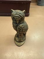 Eule Figur Bronze dekorativ Sammlerstück unrestauriert