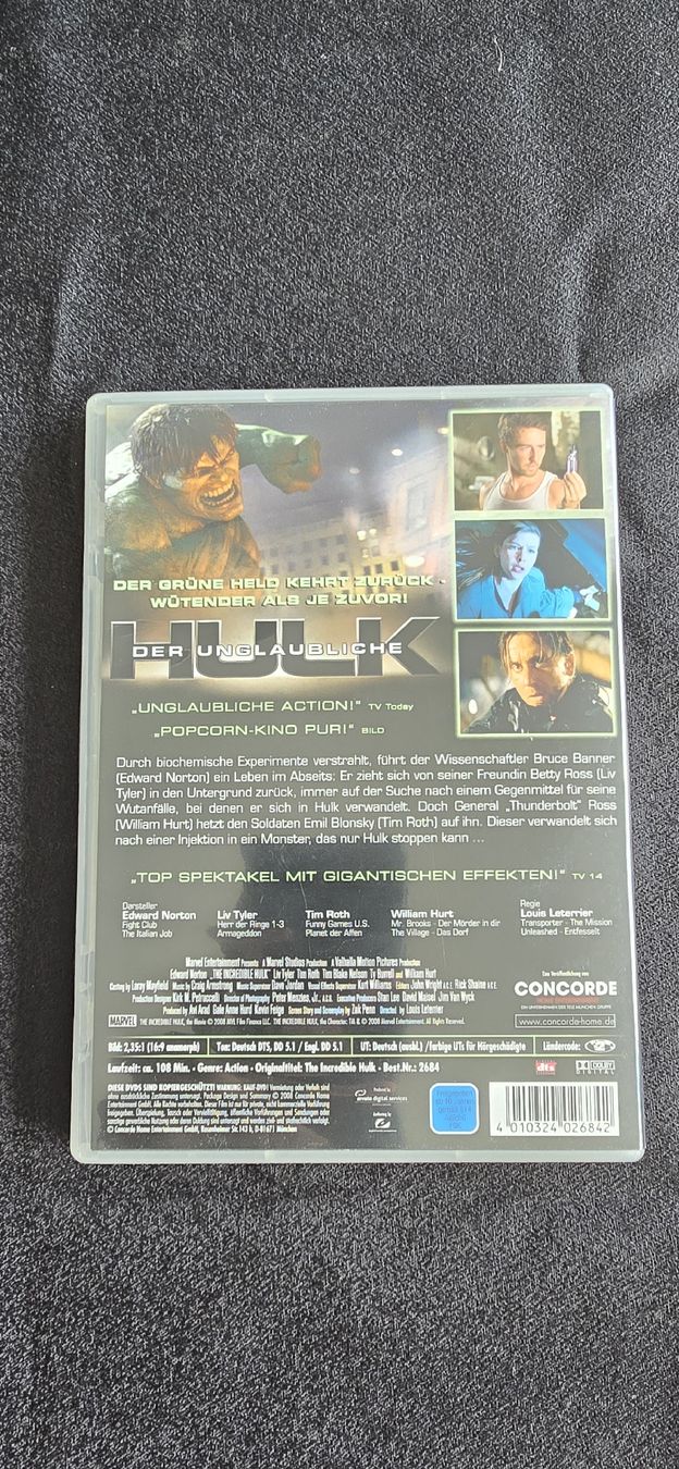 Tutti i DVDs: DVD Der unglaubliche Hulk! – Usato da Doppleschwand venduto da Bennox94 1