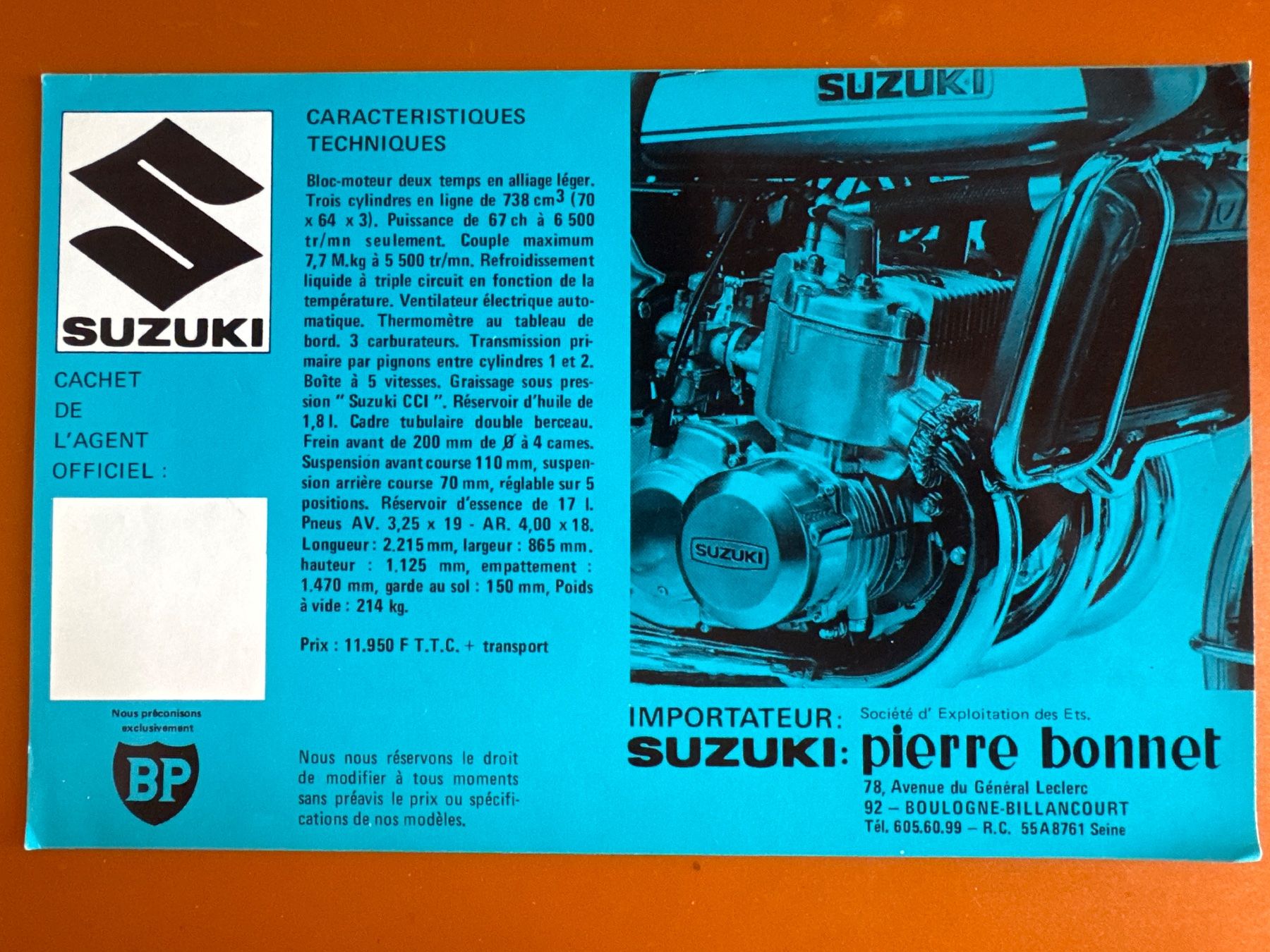 Suzuki Strada: Suzuki GT 750 / GT750 – Usato da Morrens VD venduto da kawah2 1