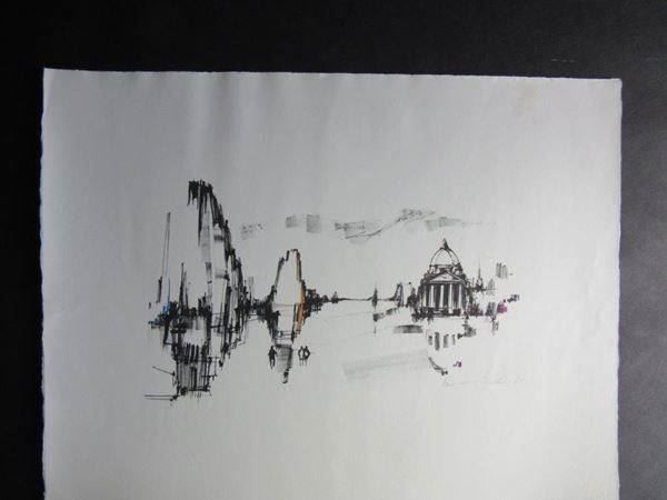 Grafica & Litografie: MAX JUNKER LITHOGRAPHIE SIGNIERT BLATTGRÖSSE 56X45CM – Usato da Gersau venduto da grafik-kunst