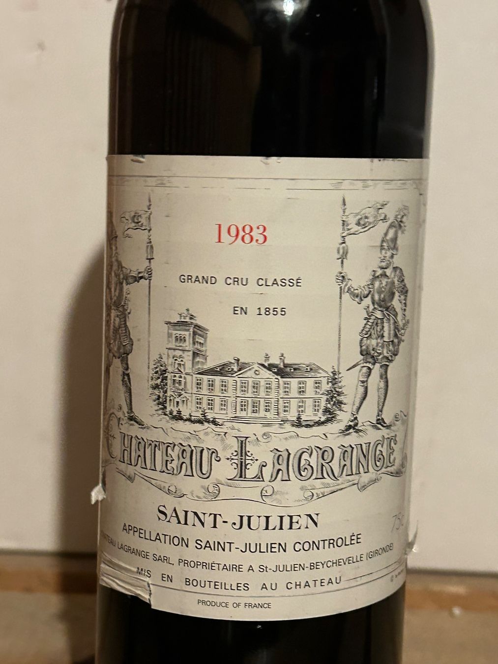 Vino: SUPERBE Château Lagrange 1983 Saint-Julien – Nuovo (secondo la descrizione) da Roche VD venduto da avediscipule 1