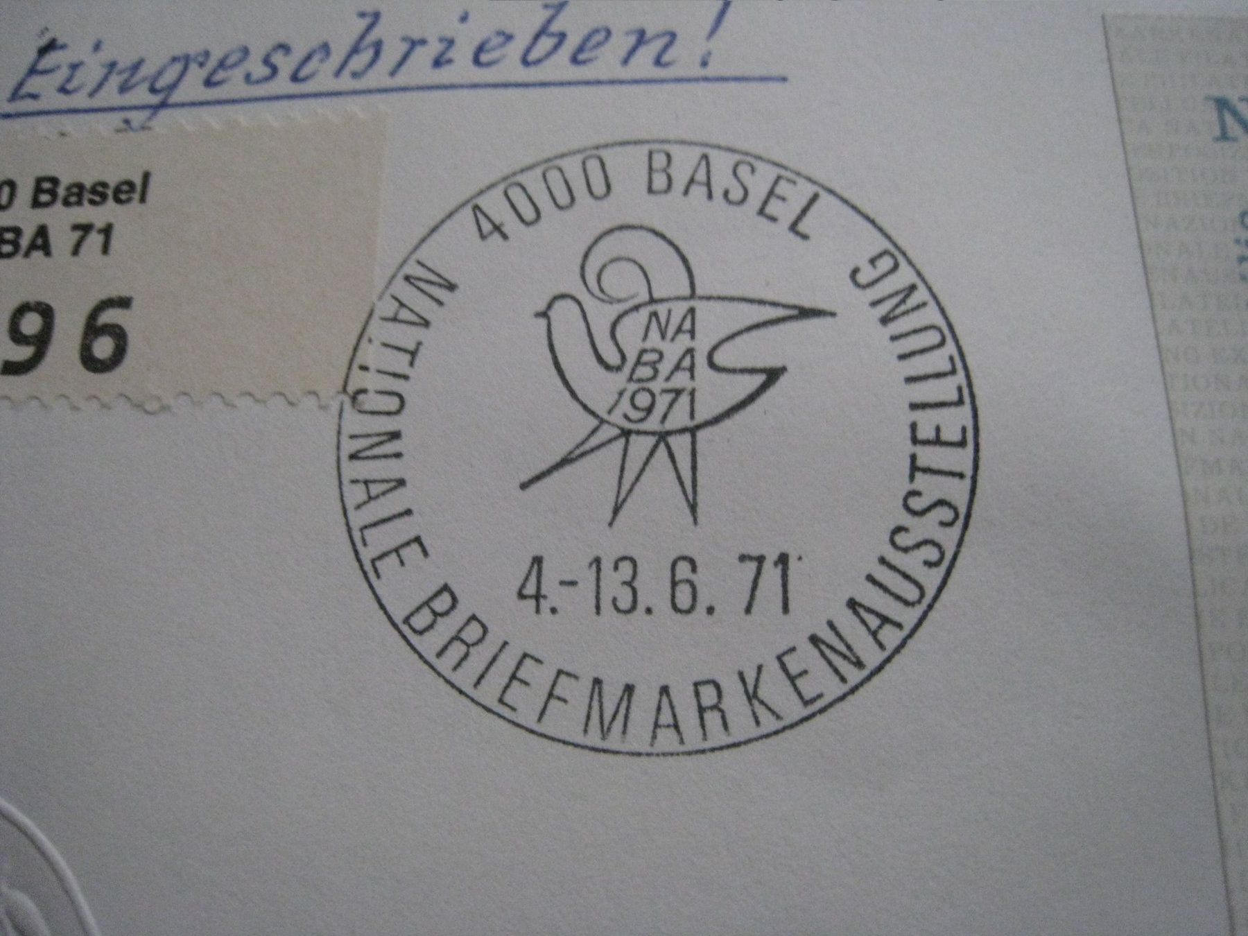 Buste & buste per spedizione: Basel Naba 1971 – Usato da Aarwangen venduto da Pinsel7890 1