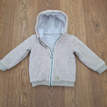 Kinderjacke mit Kapuze beige gefüttert gr 98 smile