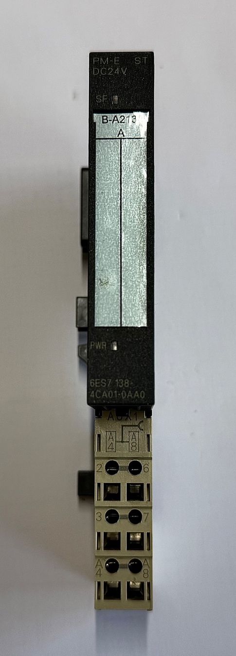 Siemens Componenti elettronici: Siemens Simatic S7 - ET200S, 6ES7 138-4CA01-0AA0, PM-E – Usato da Dintikon venduto da Baddaru