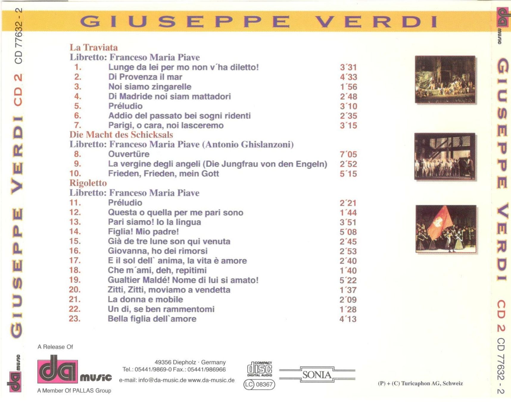 CD: CD Giuseppe Verdi Vol. 2 – Usato da St. Margarethen TG venduto da ursk10 1