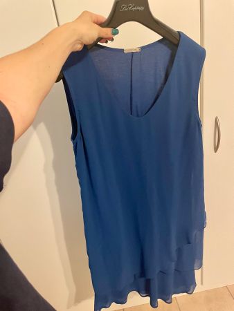 Vendo ampio vestito blu di Intimissimi a balze