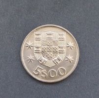 Pièce Portugal 5$00 Escudos 1980
