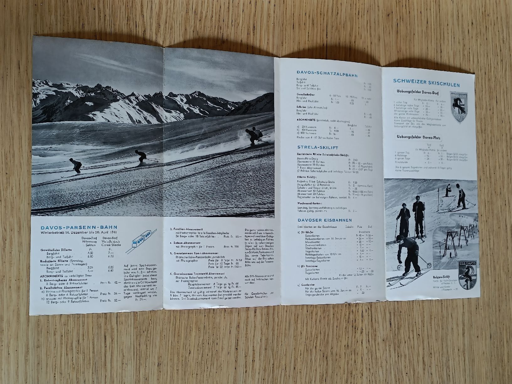 Documenti: Alter Prospekt / Davos Parsenn - Saison 1940/41 – Usato da Brugg AG venduto da Ente015 1