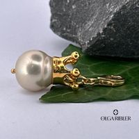 Majorica Perle Anhänger – Silber 925 – gelbvergoldet