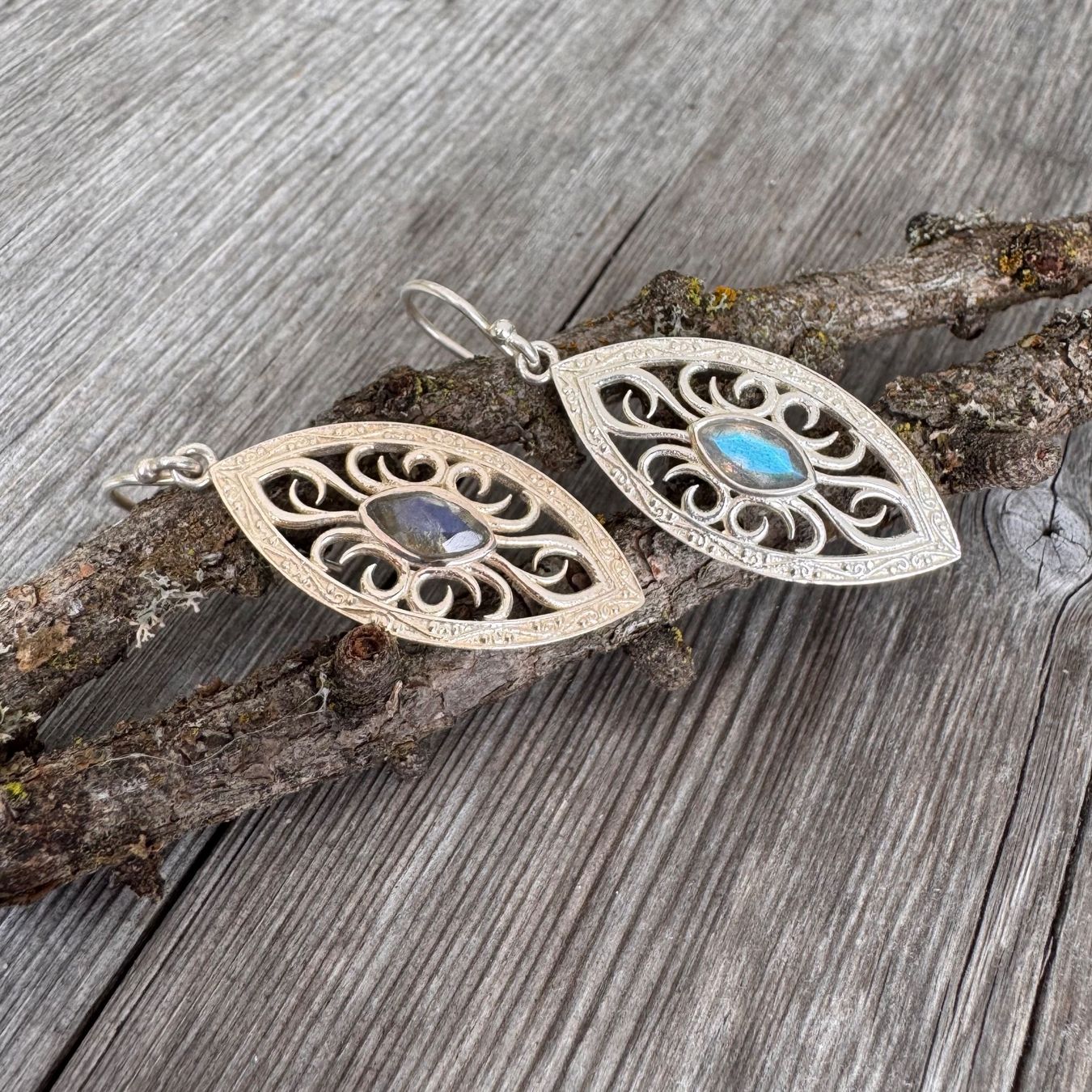 Orecchini pendenti & Orecchini a lobo: Wunderschön: Silber 925 Ohrhänger Labradorit – Nuovo e nell'imballaggio originale da Rombach venduto da Ivreajewels 1
