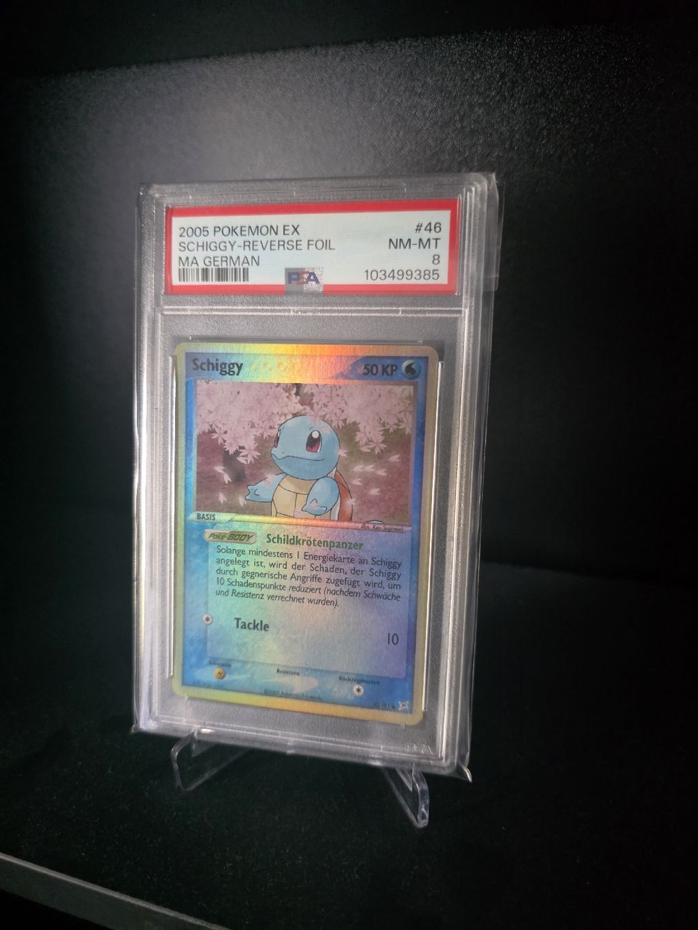 Pokémon Sammelbilder & Trading cards: 💧 2005 Schiggy Reverse Holo DE PSA 8 POP 2 🔥 – Gebraucht aus Wolfwil von Dragondrei33