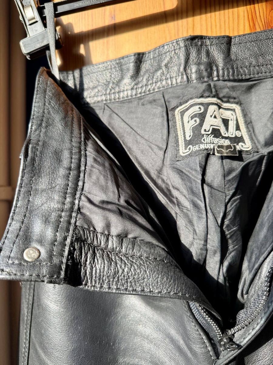 Hosen: Pantalon cuir noir FA7/ Taille 36 – Neu (gemäss Beschreibung) aus Carouge GE von orc_88rq 4